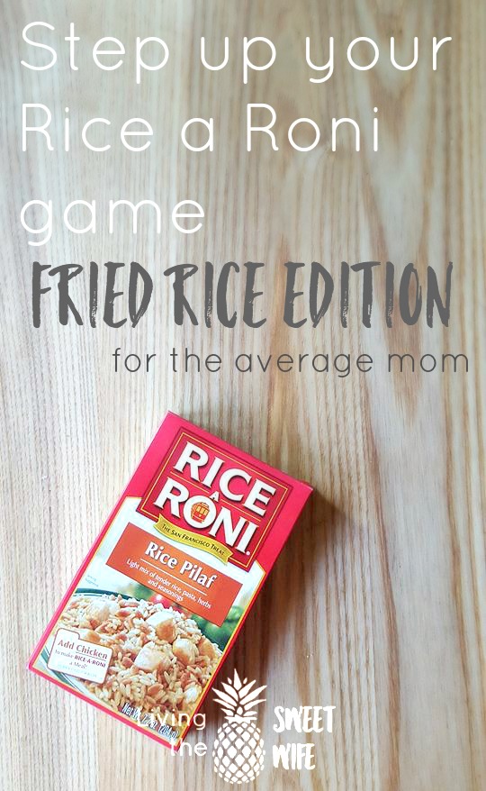Step Up Your Rice a Roni Game- Fried Rice Edition. This is a simple way to make all the difference with your Rice a Roni meal. I make many variations to my Rice a Roni dinners (we eat them a lot considering 1. they’re cheap, 2. they’re healthy-ish and 3. they’re quick and many times can be made in one pot.