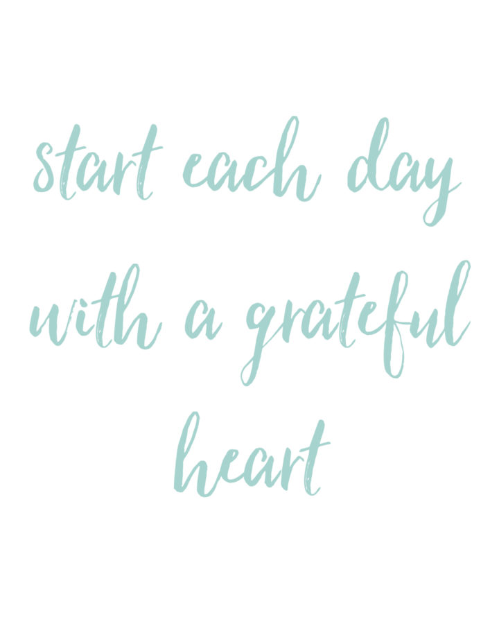 Start Each Day With A Grateful Heart Free Printables Living The Sweet