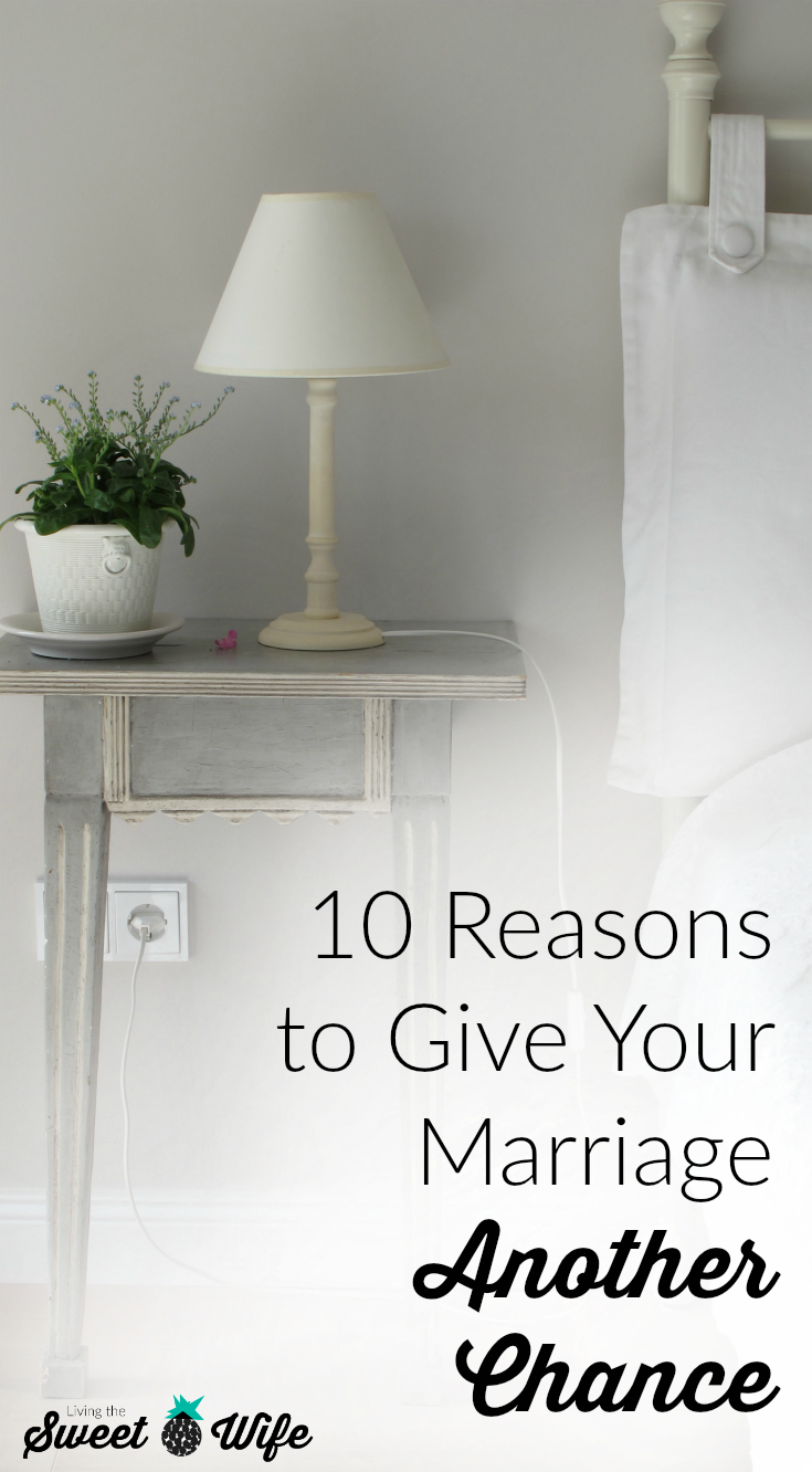 Whether you’re considering packing your suitcase or reading this while you cool off from a recent scuffle, this post is for you. Take a look at these 10 reasons to give your marriage another chance before you go making any decisions.