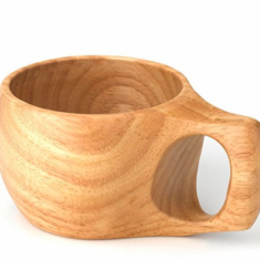 Wood Cutout Mug