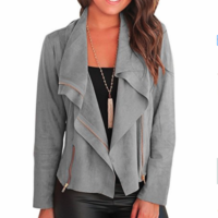Faux Suede Leather Jacket