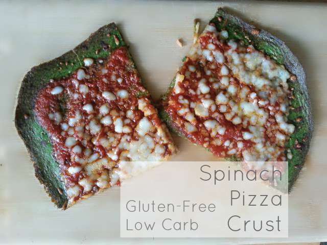 Spinach Pizza Crust! Gluten Free, Low Carb