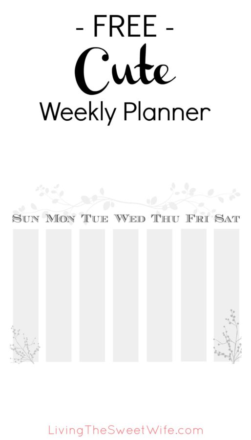 Free Bailey Weekly Planner