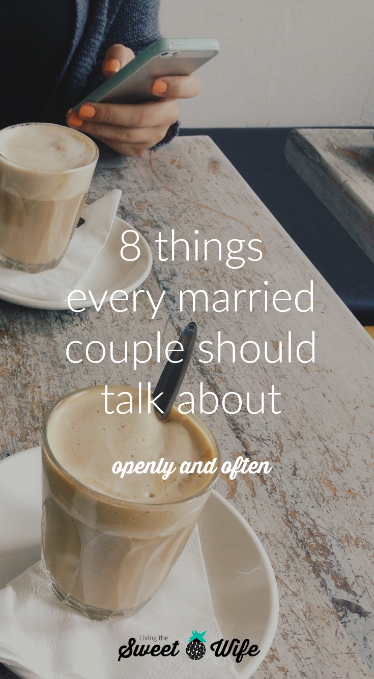 Now a lot of married couples would probably tell you that they can talk to their spouse about anything. But is that really true? I’ve actually come across a lot who have a hard time even bringing certain subjects up in their own marriages. Cross-check this list and see if these subjects come up regularly in your own marriage. If they don’t- maybe it’s time they should!
